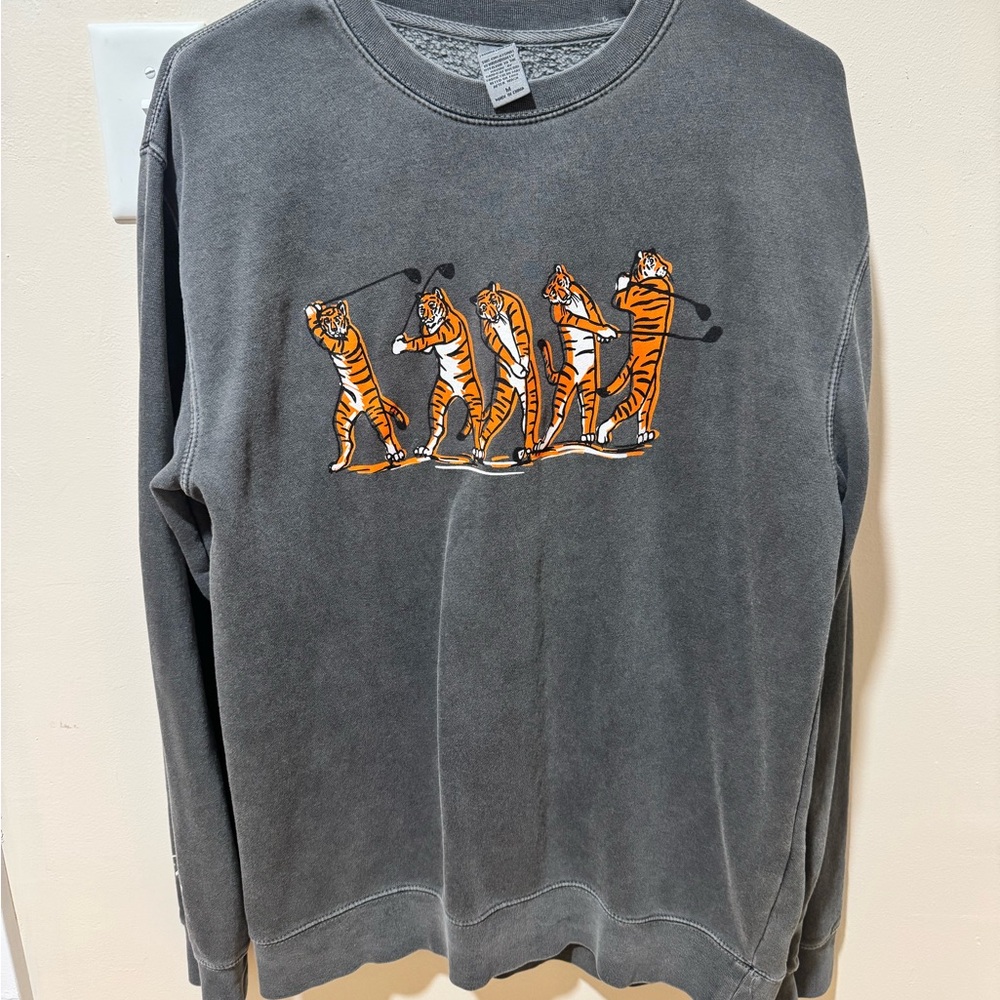 Barstool Sports Tiger Swing Gray Crewneck